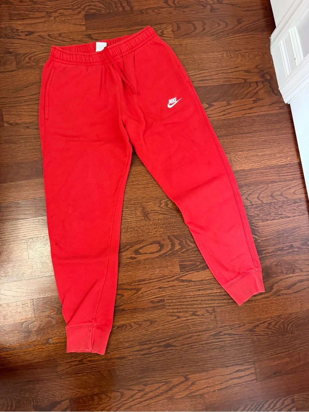 Nike Kids Red Pullover Fleece Joggers
